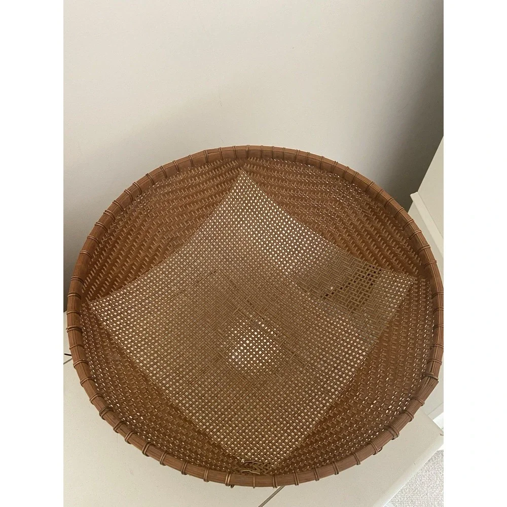 Anne Klein Brand Storage Display Rattan Basket For linen, Magazines Organization
